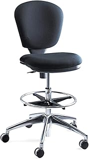 Safco Metro Ergonomic Office Chair, Extended-Height, Adjustable with Swivel Base, Padded, Black
