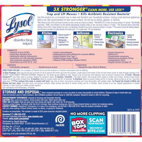 Lysol White / 80 Count (Pack of 6) / Brand New Day, ( Pack of 6 ) Disinfectant Wipes