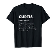 Curtis Name T-Shirt by Curtis Name Shirts & Gifts – Cotton, Black, Model CT1DNRHBEWX