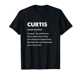 Curtis Name T-Shirt by Curtis Name Shirts & Gifts – Cotton, Black, Model CT1DNRHBEWX