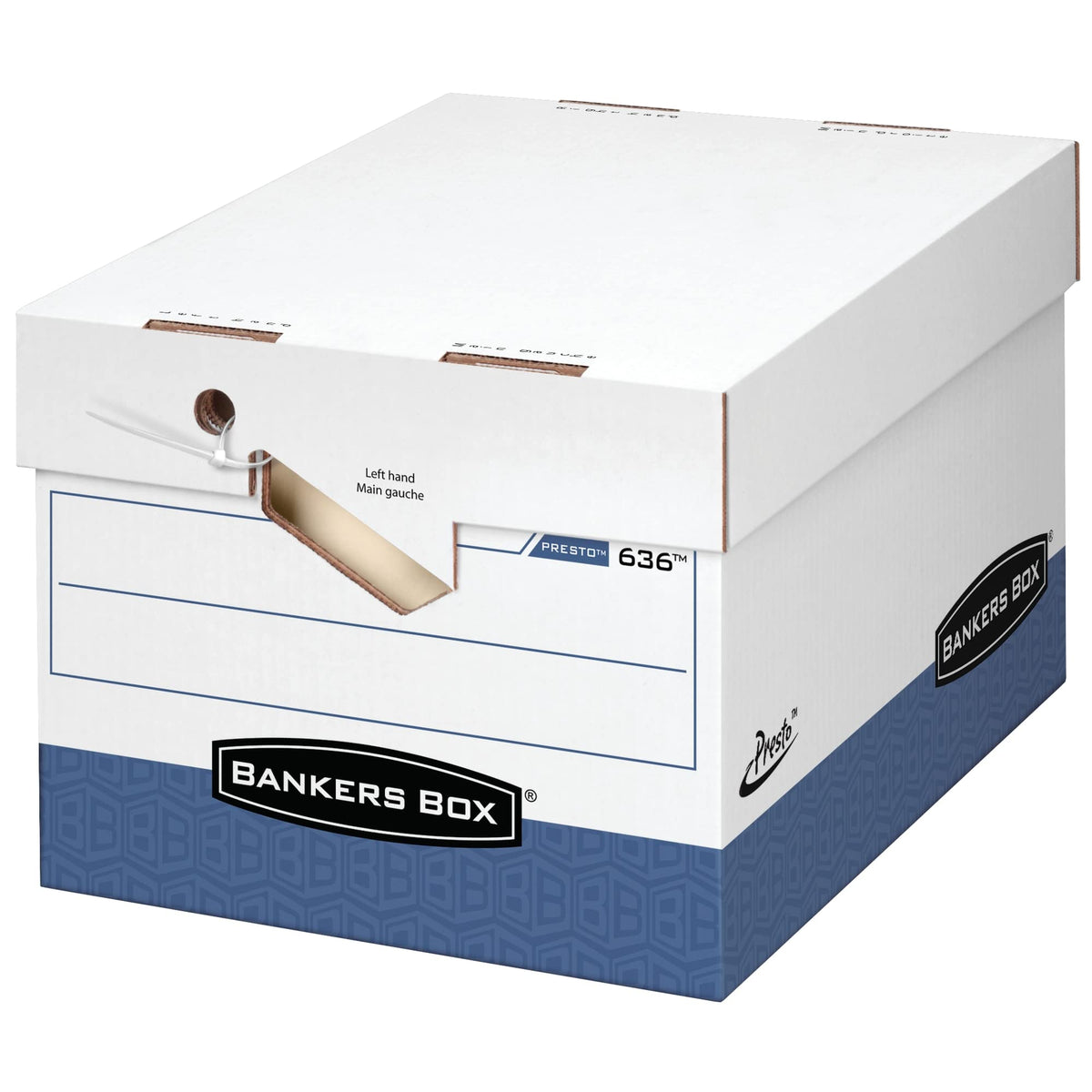 Presto Maximum Strength Letter/Legal by Bankers Box – 15x15x18 inches, Paper, Blue/White, Model 0063610