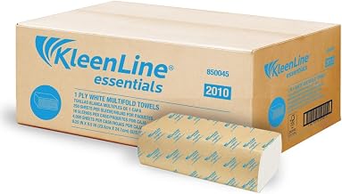 Essentials 2010 1-Ply 3 Panel Multifold Towel, White, 9.25" x 9.5" | 16 Sleeves of 250 per Case