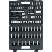 75-Piece Mechanics Tool Set by STANLEY – One Size, Steel with chrome plating, Black, Model 96-010
