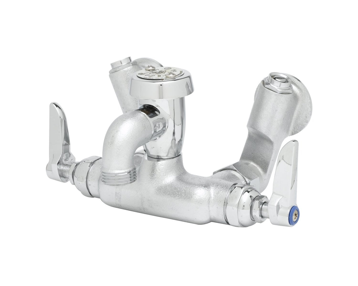 B-0669-Rgh, Service Sink Faucet, Wall Mount, Adjustable Center, Vac. Breaker, Integral Stop, Rough by T&S Brass – not_applicable, Brass