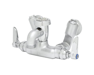 B-0669-Rgh, Service Sink Faucet, Wall Mount, Adjustable Center, Vac. Breaker, Integral Stop, Rough by T&S Brass – not_applicable, Brass