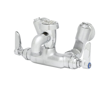 B-0669-Rgh, Service Sink Faucet, Wall Mount, Adjustable Center, Vac. Breaker, Integral Stop, Rough by T&S Brass – not_applicable, Brass