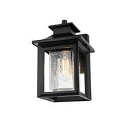 Judson One Light Outdoor Wall Sconce Black by Lighting Design – Aluminum, Black, Model OD348W12BK