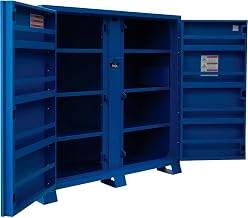 Global Industrial Heavy Duty Job Site Storage Cabinet with 2 Doors, Blue