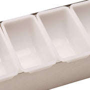 () 6 Compartment Condiment Dispenser S/S- (2) Pack by Winco – Small, Plastic, Silver, Pack of 2, Model CDP-6