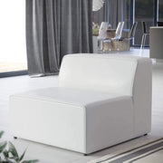 Modway White / Armless Chair / Contemporary Sofas & Couches