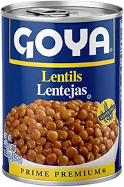 Goya Lentils, High in Fiber, Soups, Stews, Pantry Staple, 15.5 oz, 2-Pack