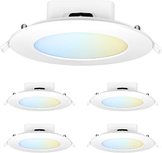 Feit Electric 6in LED Canless Recessed Downlights, 75W Eq, 5CCT, 4 Pack
