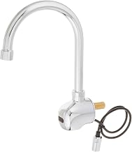 T&S Brass 5EF-1D-WG Wall Mount Swivel Gooseneck Equip Sensor Faucet, Silver/Pewter