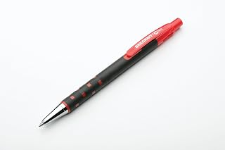 AbilityOne 7520013687773 - Rubberized Ballpoint Pen - Medium Point - Red Ink - 12 units
