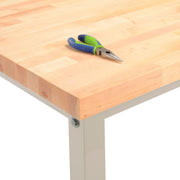 96" W x 36" D Adjustable Height Workbench by Global Industrial – 36"L x 96"W x 4.5"H, Steel, Tan, Model 318902TN