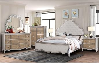 Paris Ivory Panel 5-Piece Bedroom Set, Queen