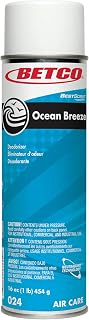 Betco BestScent™ Aerosol Odor Eliminator Spray, Ocean Breeze, 16 Oz, Pack Of 12