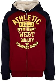 Lee Youth Boys Sherpa Lined Hoodie Jacket (X-Small, Tawny Fort)
