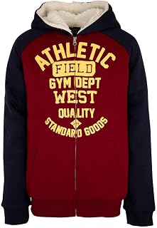 Lee Youth Boys Sherpa Lined Hoodie Jacket (X-Small, Tawny Fort)