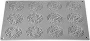 Pavoni GG073 Gourmand Silicone Mold for Making 6 + 6 Thin Edible Decorations 2.16 Inch Diameter x 0.08 Inch High