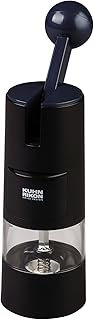 Kuhn Rikon Adjustable Ratchet Grinder with Ceramic Mechanism for Salt, Pepper and Spices, 8.5 x 2.25 inches, Black