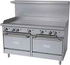 Garland G60-G60RR G Starfire Pro Series Gas Restaurant Range 60"W with 60" Griddle & (2) Standard Ovens