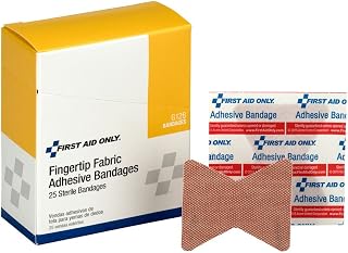First Aid Only Fingertip Bandage, Fabric, PK25