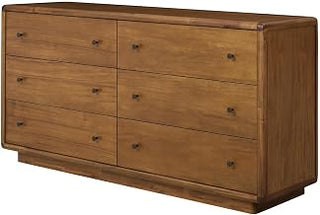 Rosette 6-Drawer Dresser - Hazelnut Brown