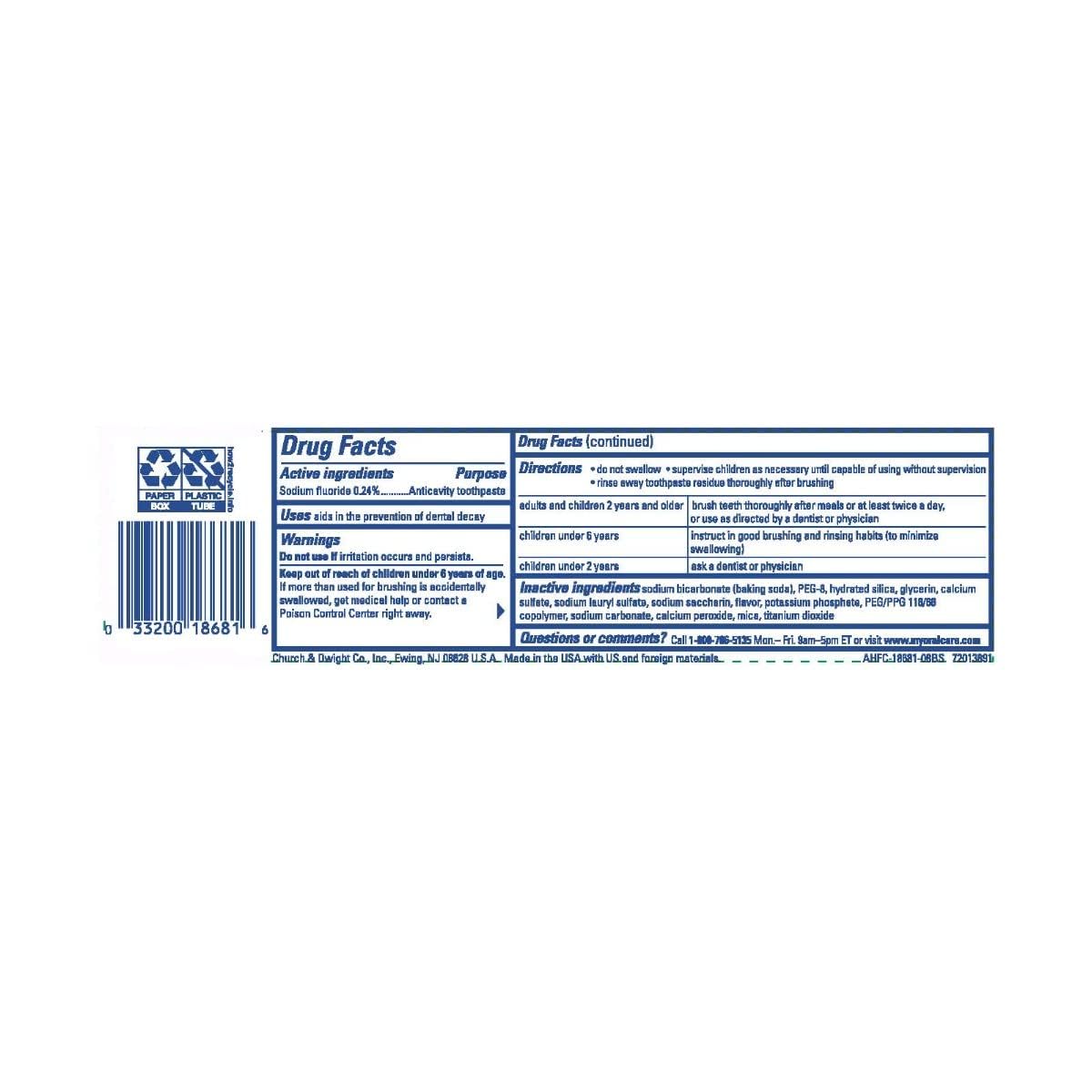 Toothpaste Truly Radiant Bright & Strong 4.3 Ounce (127ml) (3 Pack) by ARM & HAMMER – 4.3 Ounce (Pack of 3), Pack of 3, Model 18681