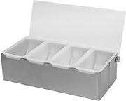 Thunder Group - 4 Compartment Stainless Steel Condiment Dispenser