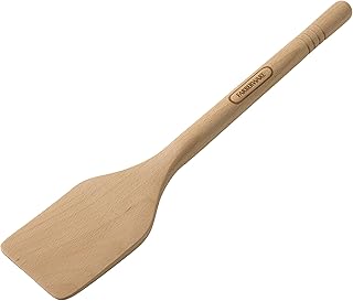 Farberware Beechwood Turner Spatula for Flipping - Wooden Kitchen Spatula Safe on Nonstick Cookware, Thin Tapered Edge for Pancakes, Eggs, and Fish, Hand Wash Only