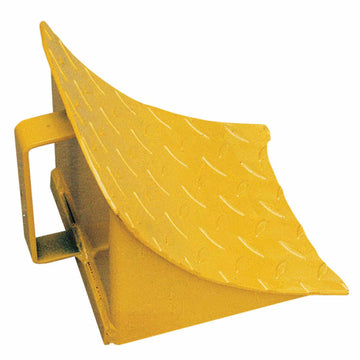 Wheel & Tire Chock by Global Industrial – 7.5"L x 7.5"W x 8.5"H, Steel, Yellow, Model FAB-8