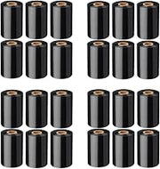 Labelmaster Resin Enhanced Wax Ribbon Thermal Transfer Printing, 24 Rolls, 4.33" x 1476', Anti-Static, Outstanding for Barcodes, Compatable with Zebra Printers, Made in the USA
