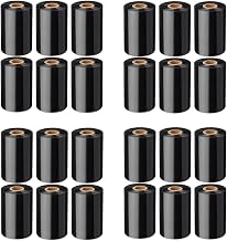 Labelmaster Wax Ribbon Thermal Transfer Printing, 24 Rolls, 4.33" x 1345', Plug and Play Formulation, Anti-Static, Compatable with Sato Printers, Made in the USA