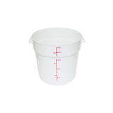 18 quart round food storage container by Thunder Group – 18.0 quarts, Polypropylene, White, Model PLRFT318PP