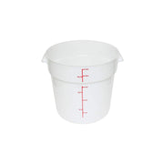 18 quart round food storage container by Thunder Group – 18.0 quarts, Polypropylene, White, Model PLRFT318PP