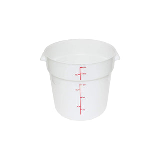18 quart round food storage container by Thunder Group – 18.0 quarts, Polypropylene, White, Model PLRFT318PP