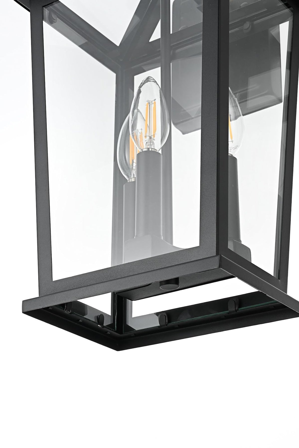 Berks Three Light Outdoor Wall Sconce Black by Lighting Design – Iron, Black, Model OD333W16BK