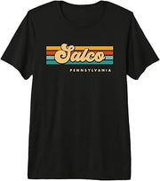 Vintage Sunset Stripes Salco, Pennsylvania Premium Tri-blend T-Shirt