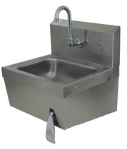 17.25" x 15.25" Single Hands Free Hand Sink with Faucet by Advance Tabco – Stainless Steel, Silver, Model 7-PS-62