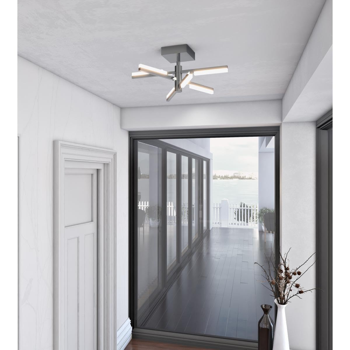 Chrome Stix Semi-Flush LED Mount by Artcraft by Art Craft Lighting – Chrome