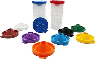 Chenille Kraft CK-5100 Round No-Spill Paint Cup Set, 3.5" Height, 19" Wide, 8.25" Length (10 per Package)