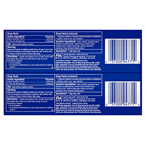 Crest 3.5 Ounce (Pack of 2) / Older Version / White Toothpaste
