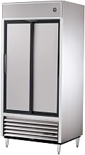 True 2-Section 33 Cu Ft Reach-In Solid Slide-Door Refrigerator