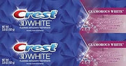 Crest 3D Glamorous White Toothpaste, Enamel Safe Whitening, 3.8oz (107g) - Pack of 2