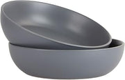10 Strawberry Street Wazee Matte 9"/48oz Serving Bowl, Set of 2, Charcoal