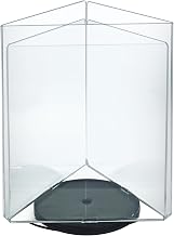 Azar Displays 193732 8.5" W x 11" H 3-Sided Sign Holder with Revolving Base, clear
