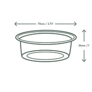 Clear PLA Plastic 2oz Containers by Vegware – 2oz, 2 ounces, PLA, Clear, Pack of 2000