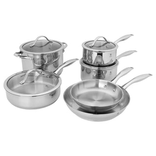 Aragon 10-pc Stainless Steel Cookware Set by HENCKELS – 10-pc, Stainless Steel, Pack of 10, Model 1030568