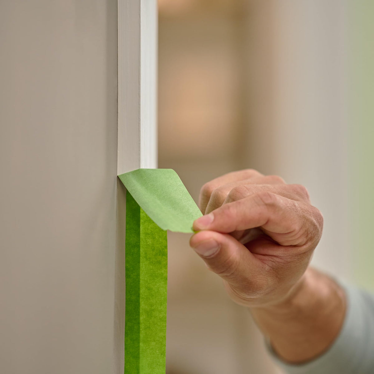Multi-Surface Painters Tape with PAINTBLOCK by FrogTape – 14 Rolls, 0.94" x 60 Yds, Latex, Green, Pack of 14, Model 242833